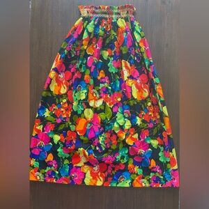 Rare handmade vintage neon maxi skirt